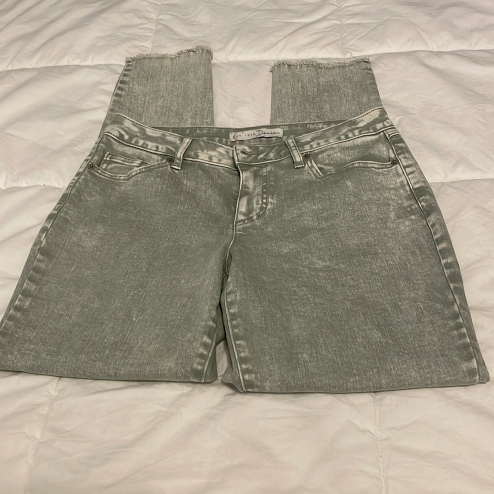 Green Stonewashed Jeans, EUC